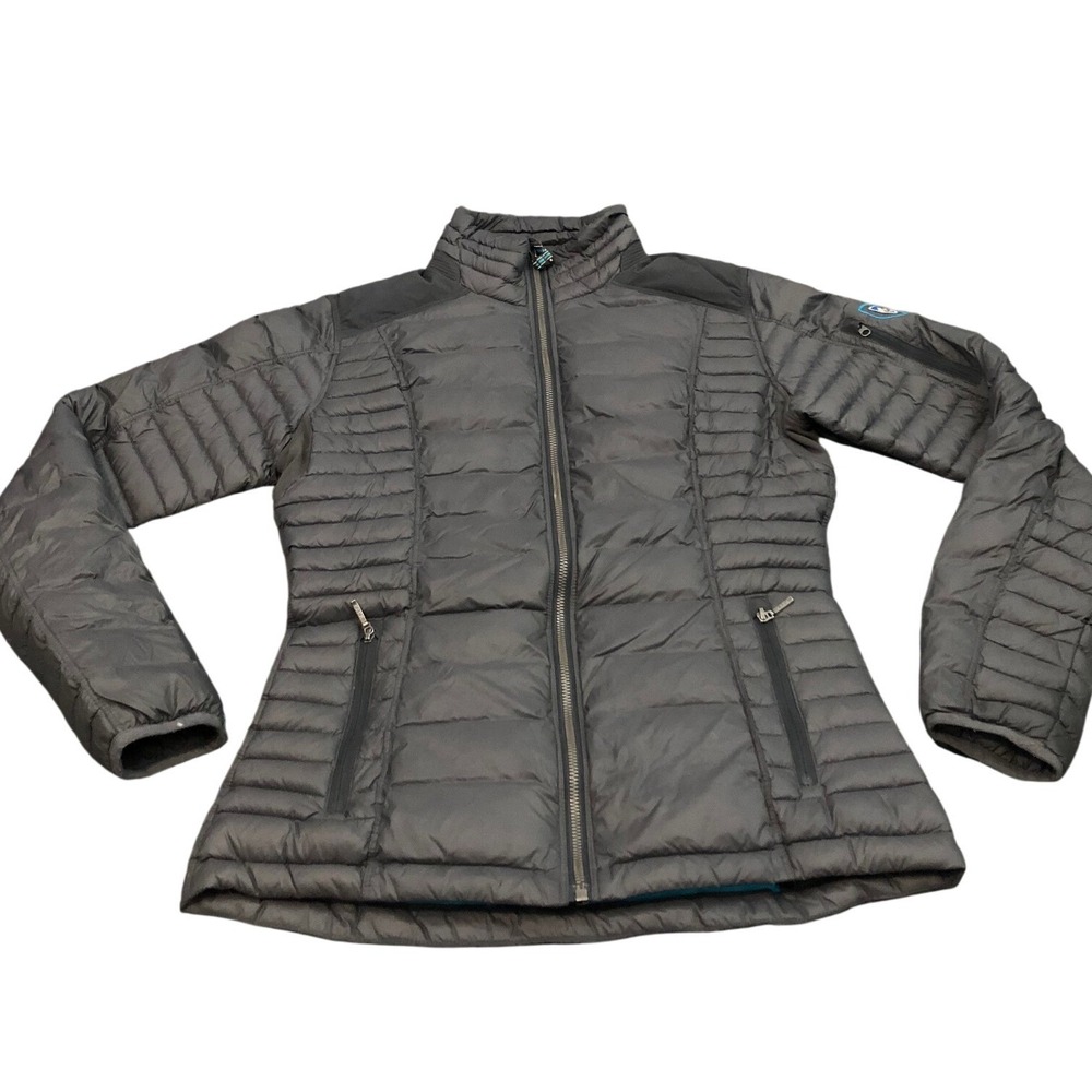 KUHL Spyfire Down Jacket Womens XS Gray Puffer Quilted Full Zip Insulated